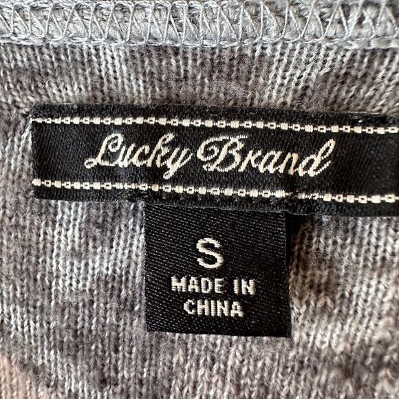 Lucky Brand Fringed Brushed Knit Cardigan Sweater Boho Southwest Open Front S - Picture 8 of 10